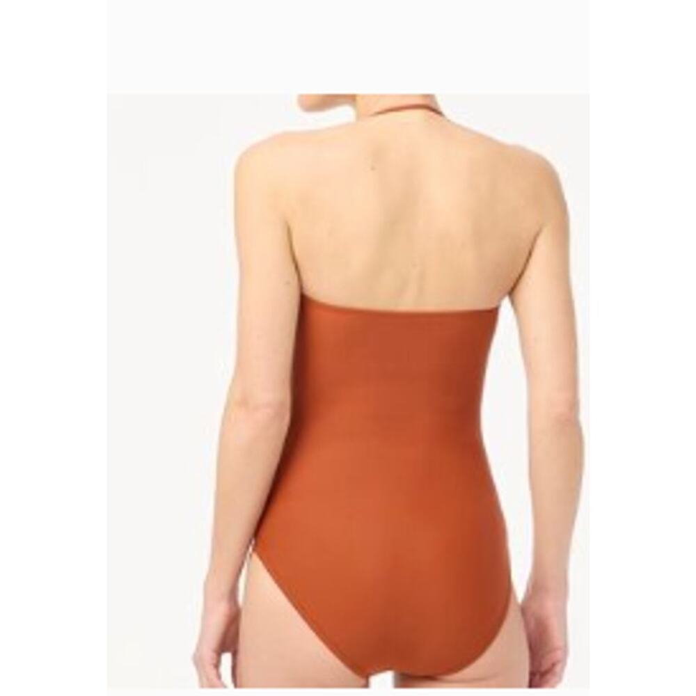 J.Crew Factory Women Swimsuit Swimwear One Piece Large Rust Brown - Picture 3 of 11